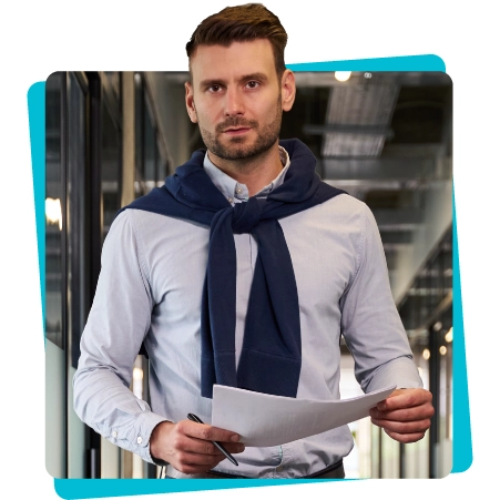 Smiling working professional