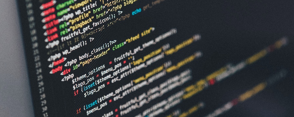 code on screen
