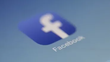 Close-up of the Facebook app icon on a smartphone screen.