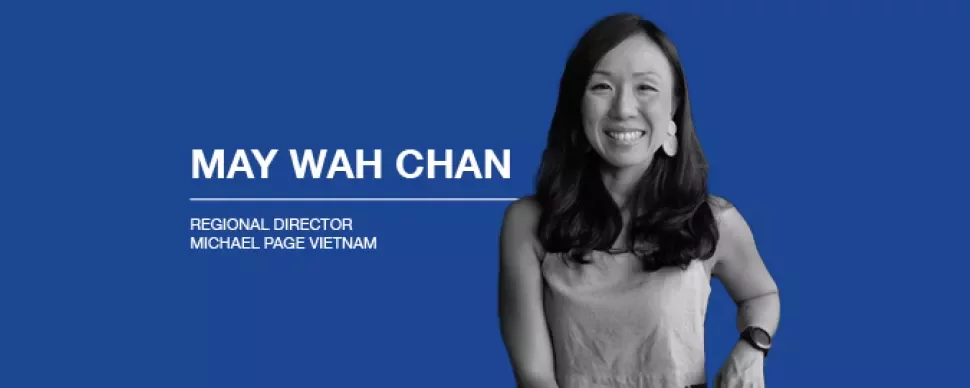 May Wah's image in blue background