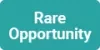 Teal rectangle with 'Rare Opportunity' in white text.