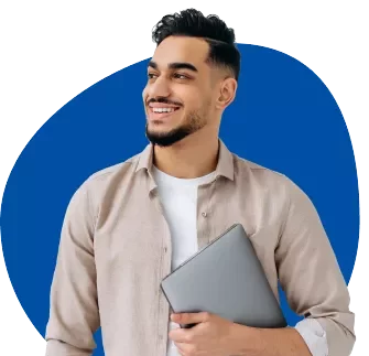 man holding tablet